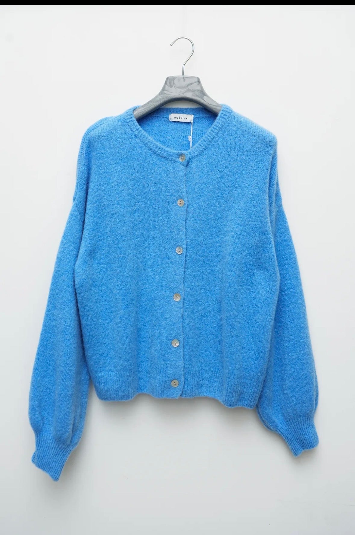 Blue alpaca blend cardi