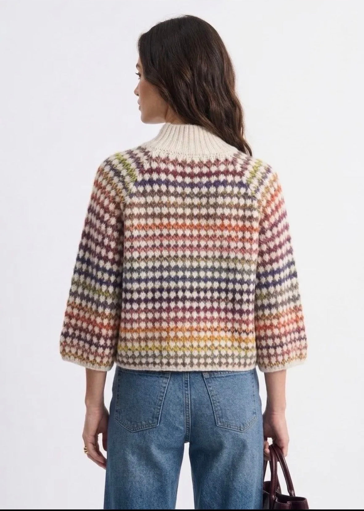 Multi colour sweater high neck