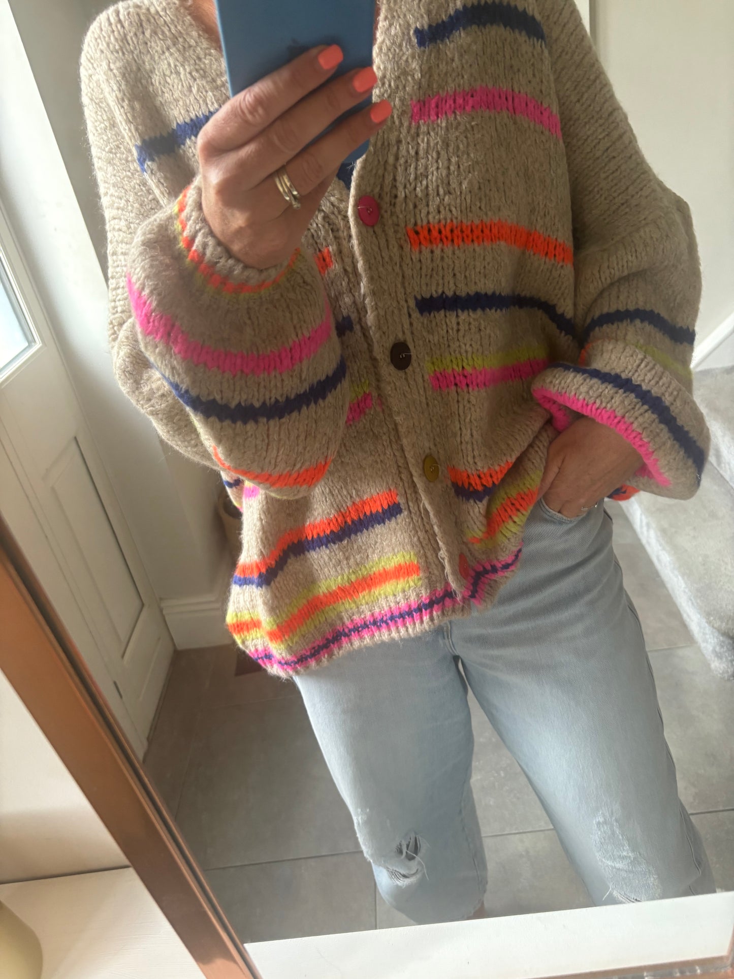 Multi Striped Cardi