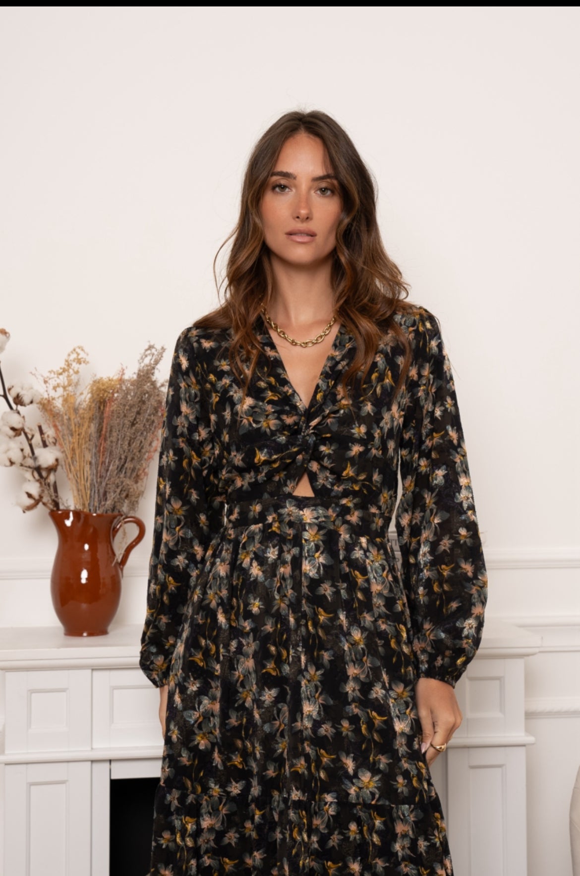 Flower cut dress