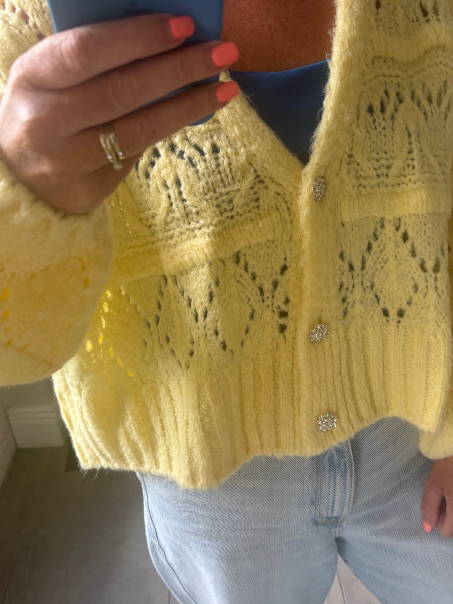 Lemon soft knit Cardi