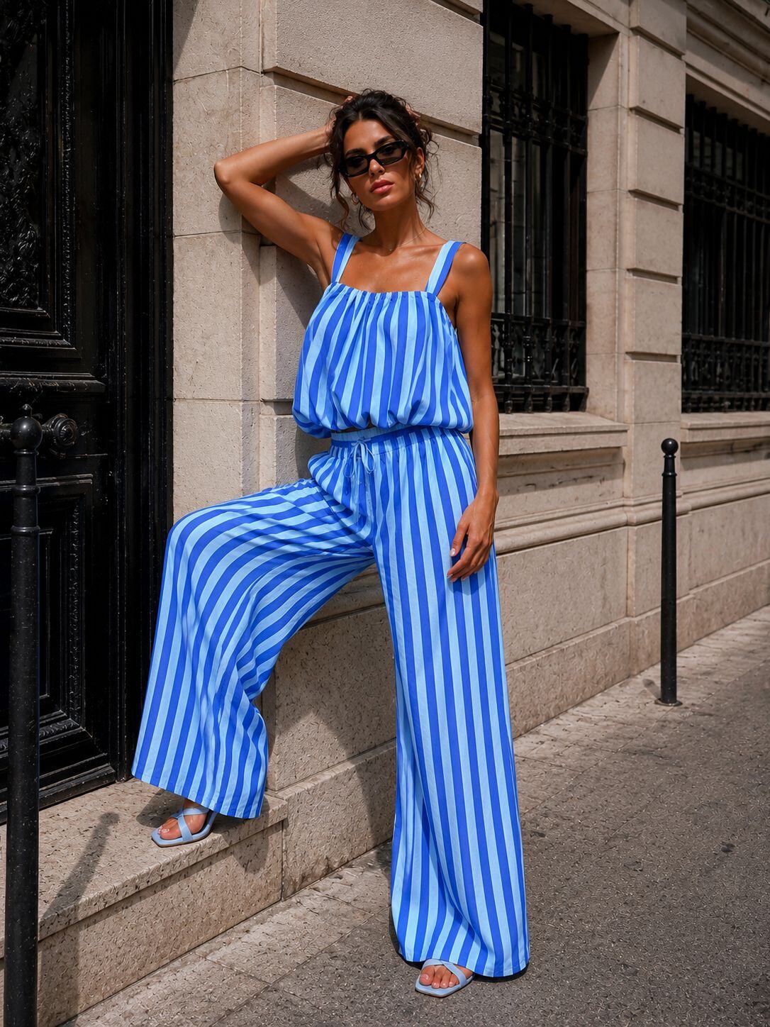 Stripe Blue long Co-ord