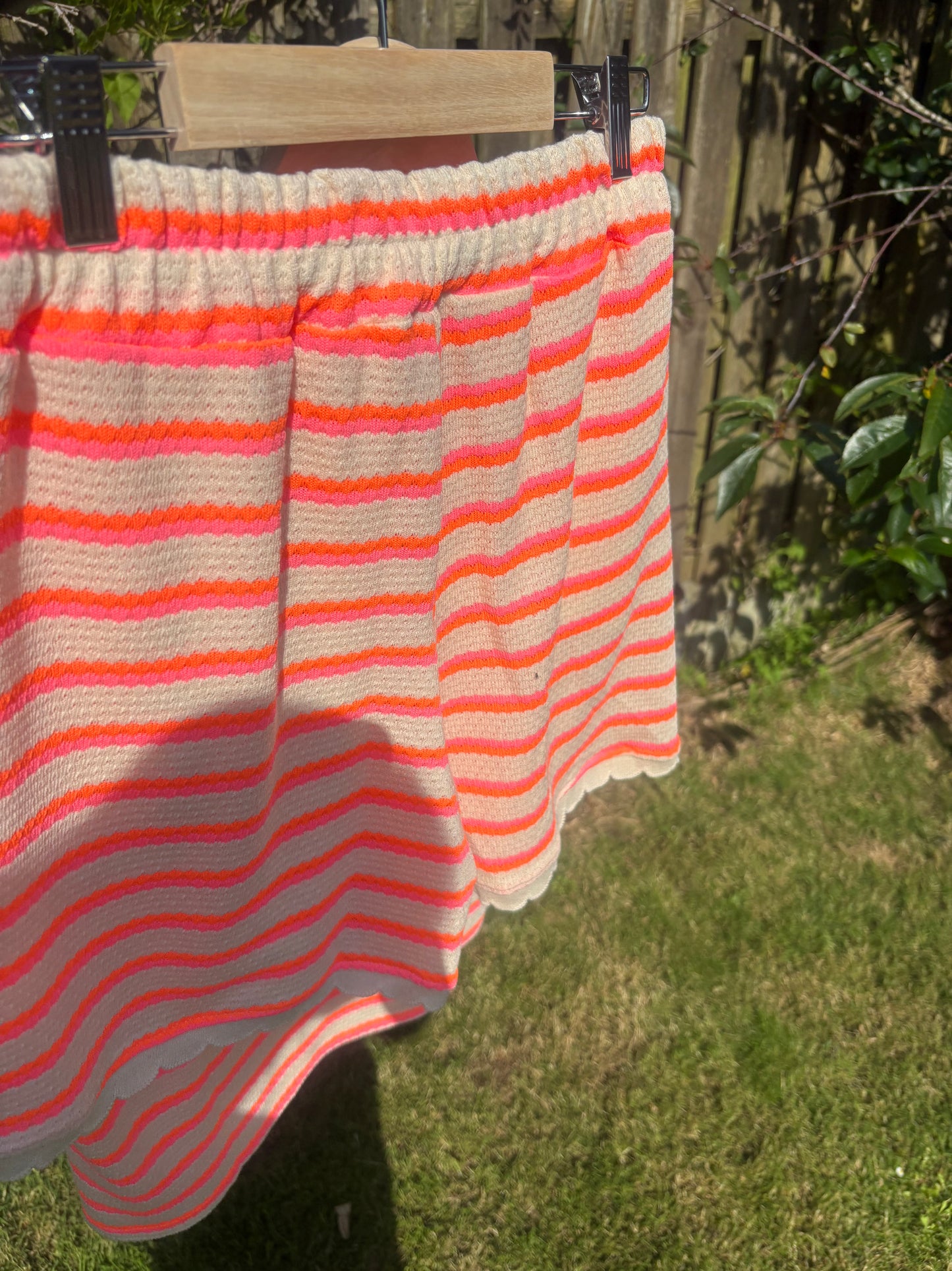 Orange scalloped knit Co-Ord
