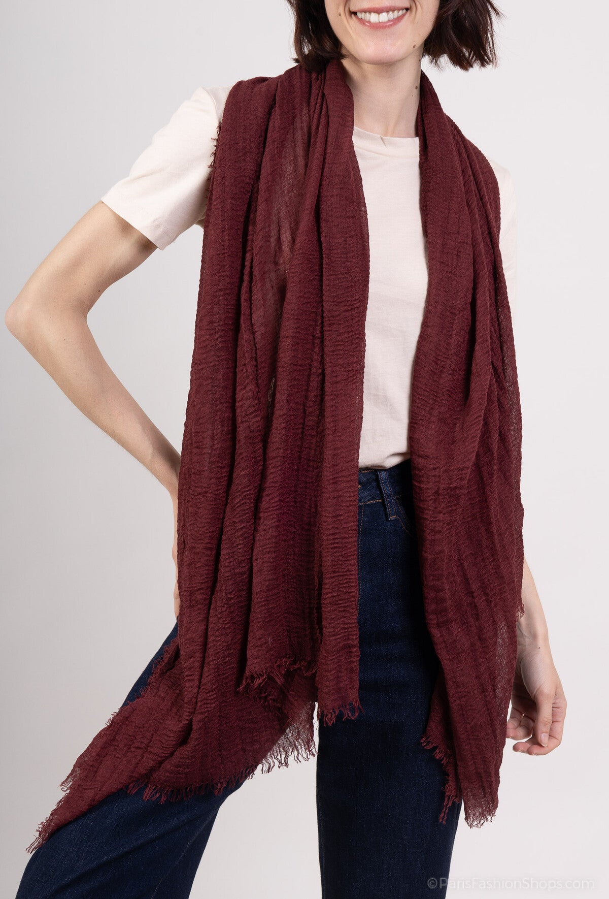Burgundy Light Scarf