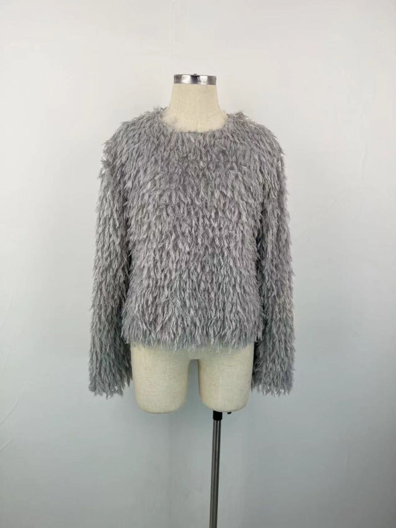 Grey Feather Top