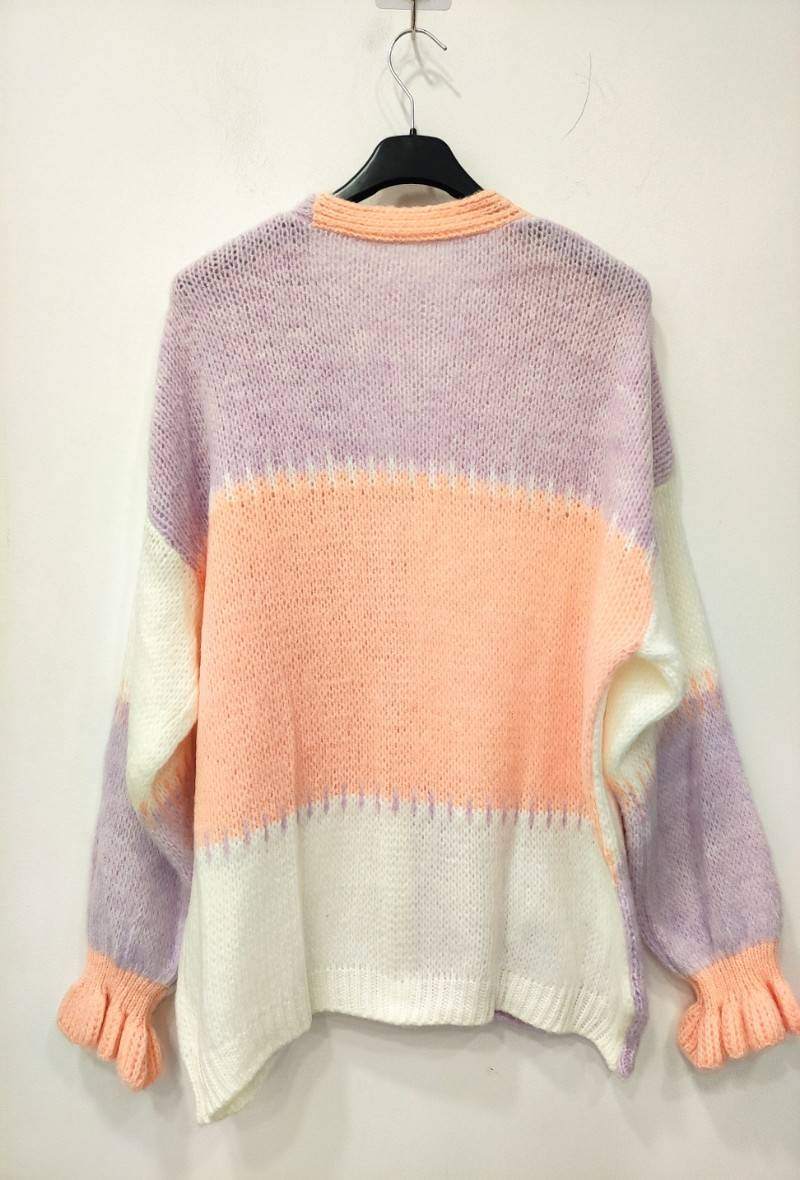 Soft Pink toned block cardi
