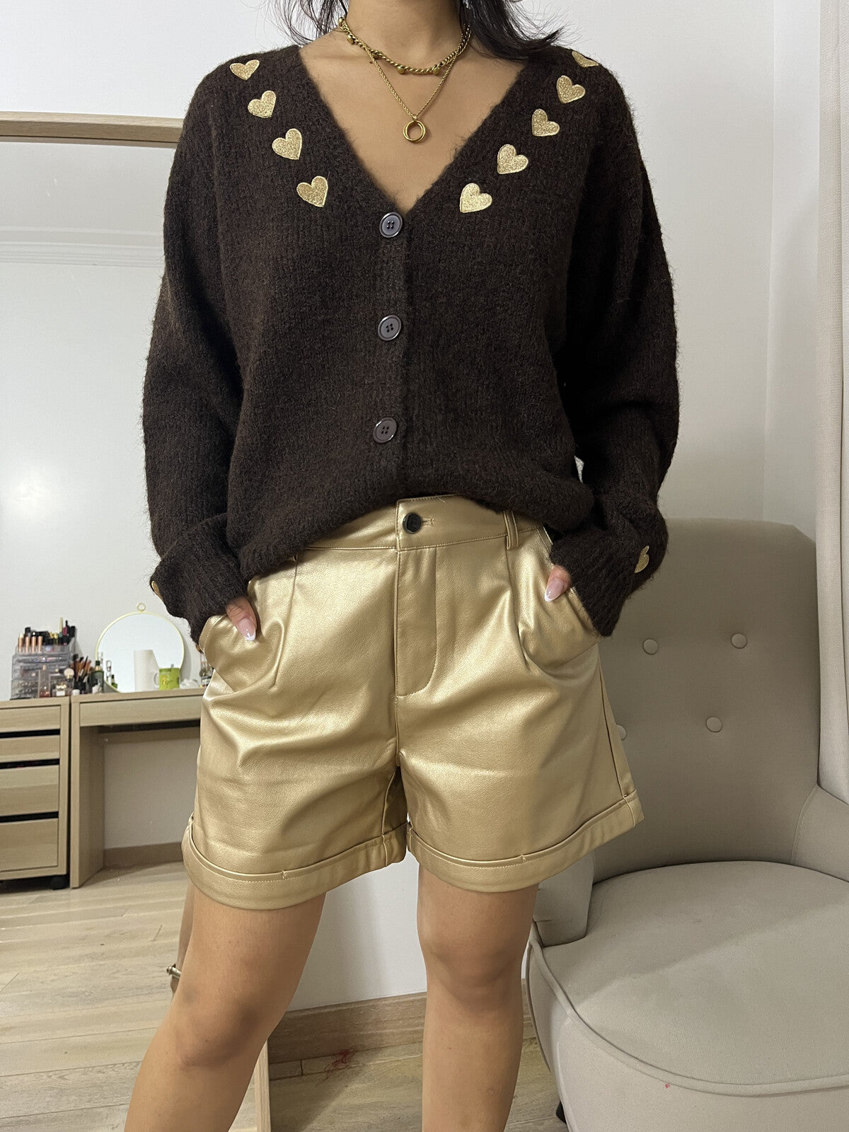Chocolate heart Cardi