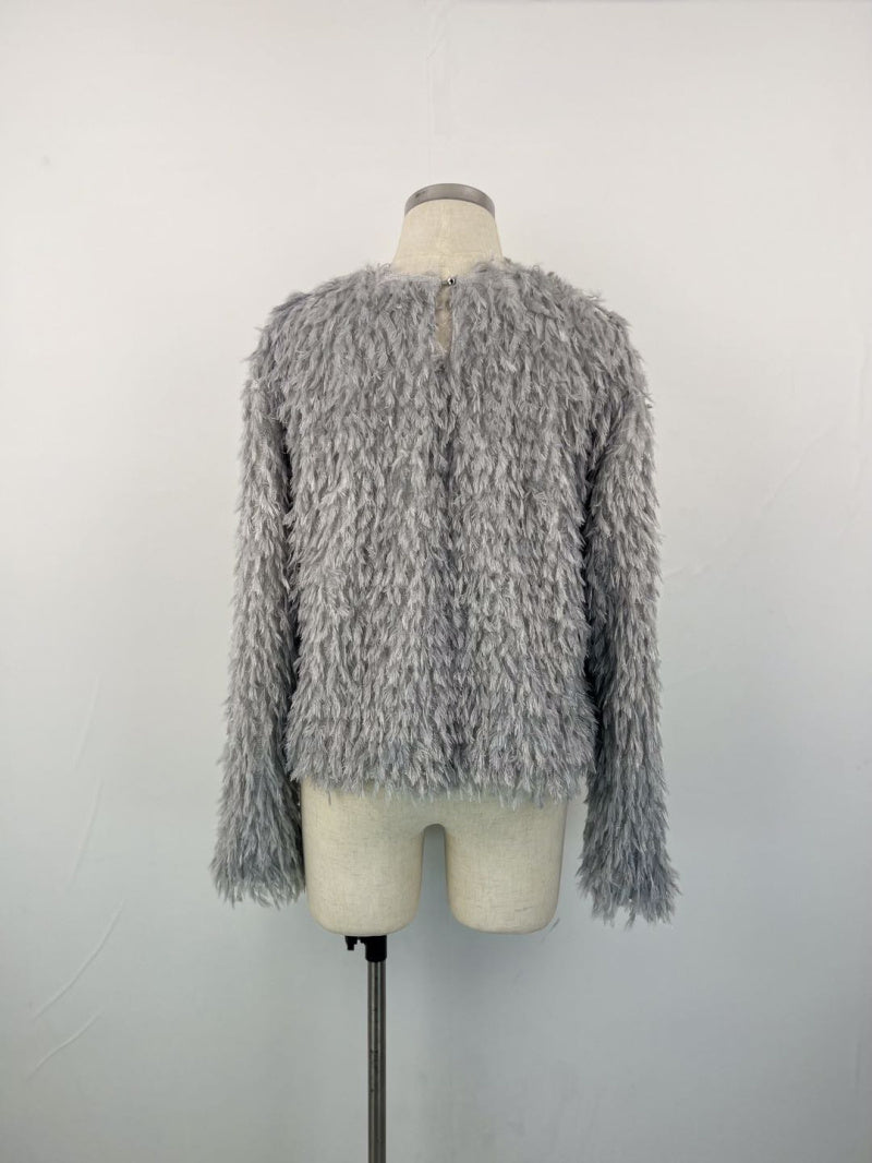 Grey Feather Top
