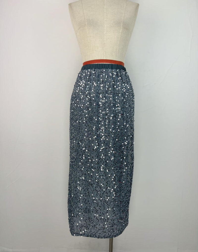 Grey Sequined Skirt