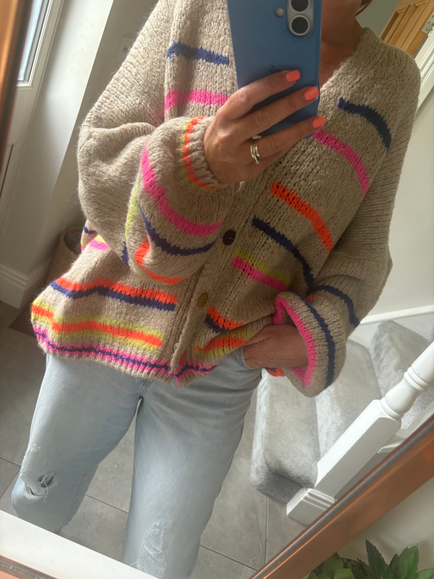 Multi Striped Cardi
