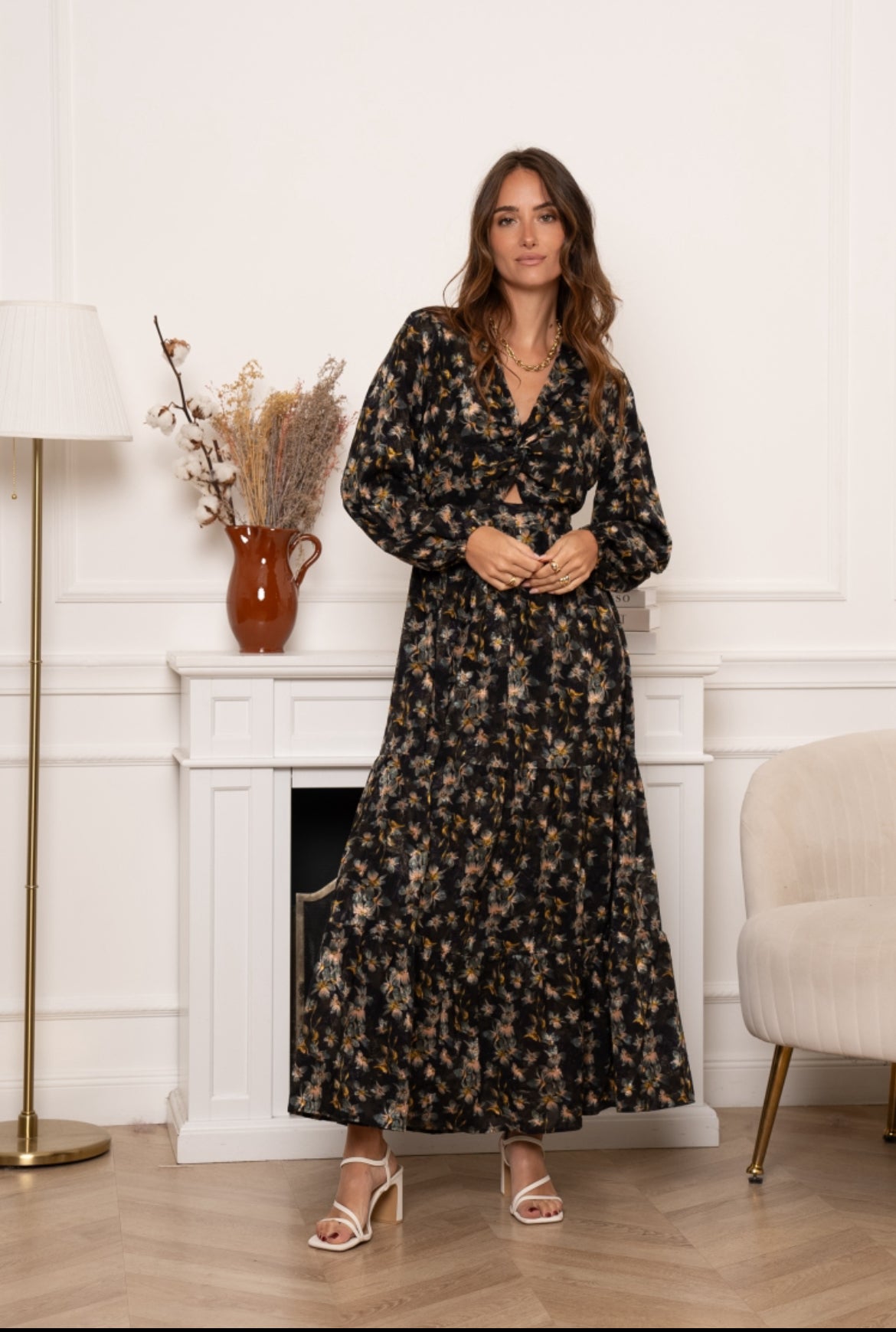 Flower cut dress