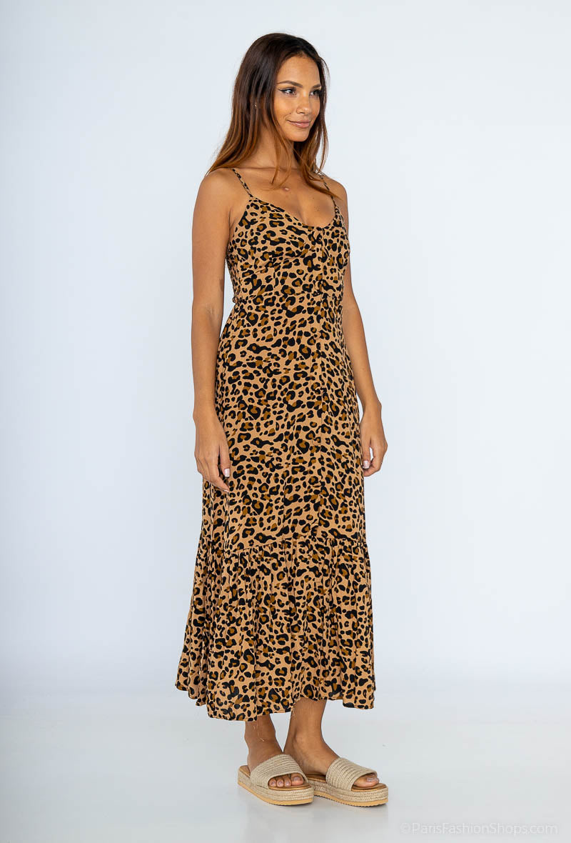 String Leopard Dress