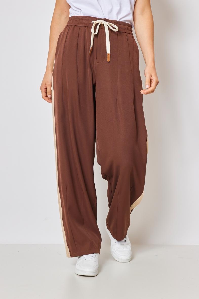 Brown Baggy Stripe Pants