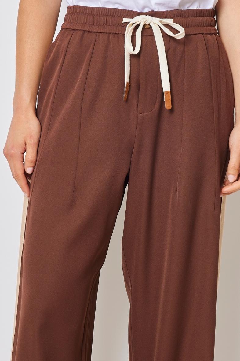 Brown Baggy Stripe Pants