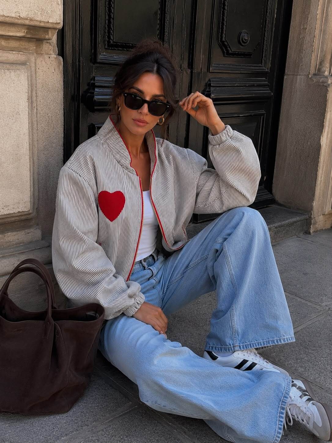 Heart Bomber Taupe