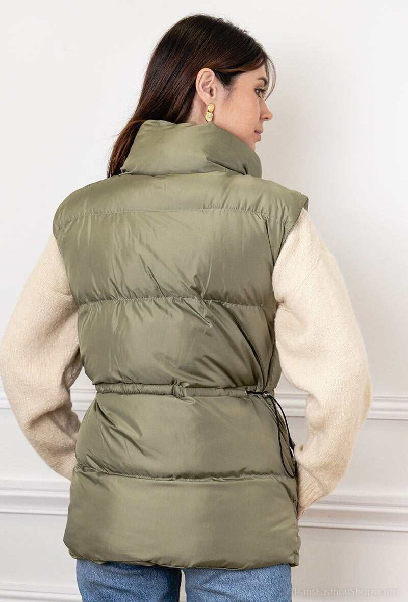 Khaki Sleeveless Jacket
