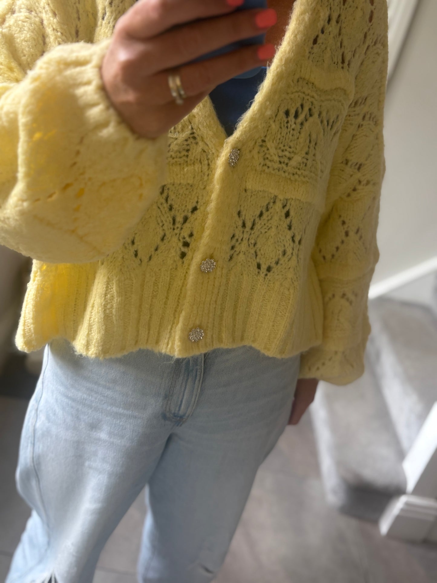 Lemon soft knit Cardi