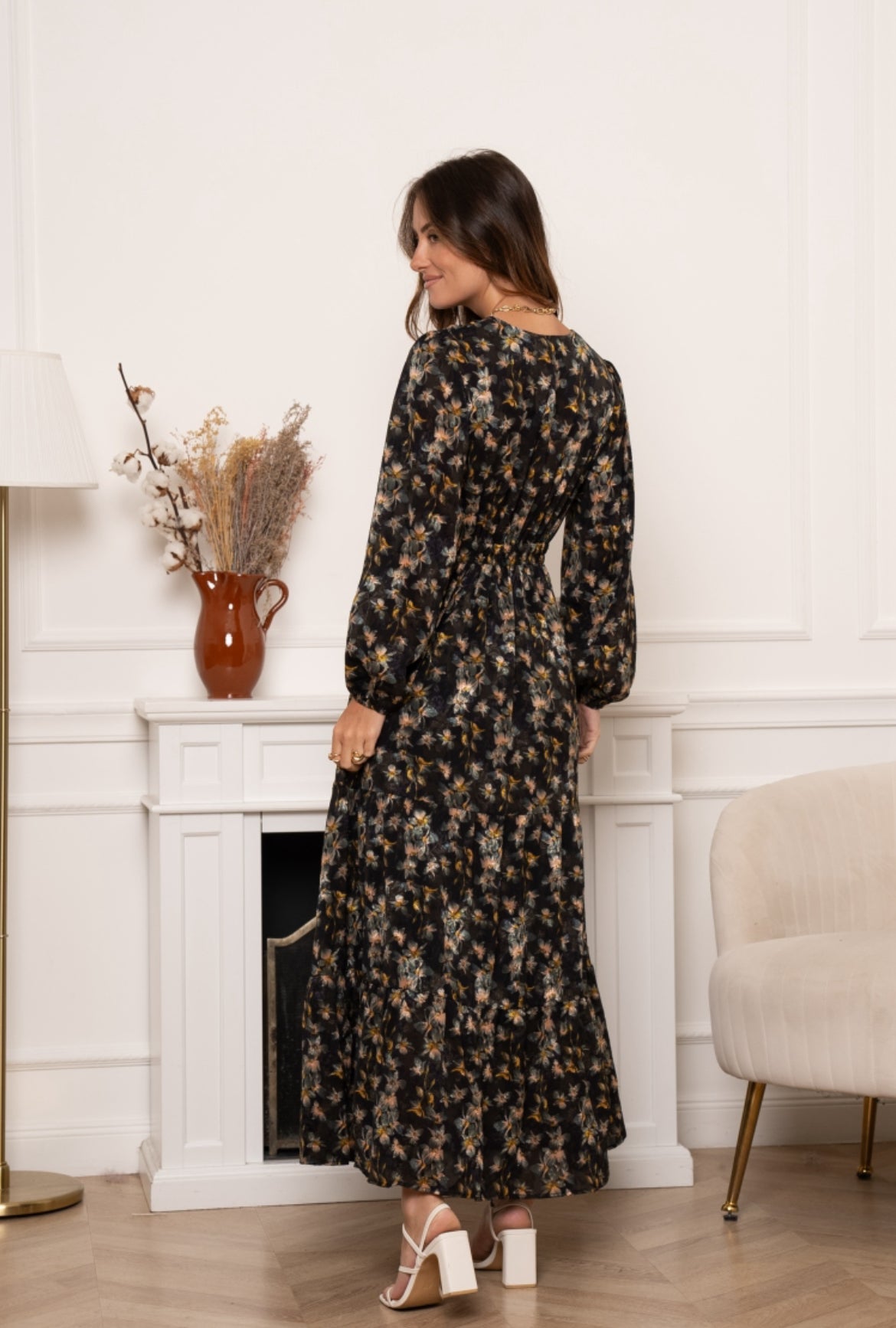 Flower cut dress