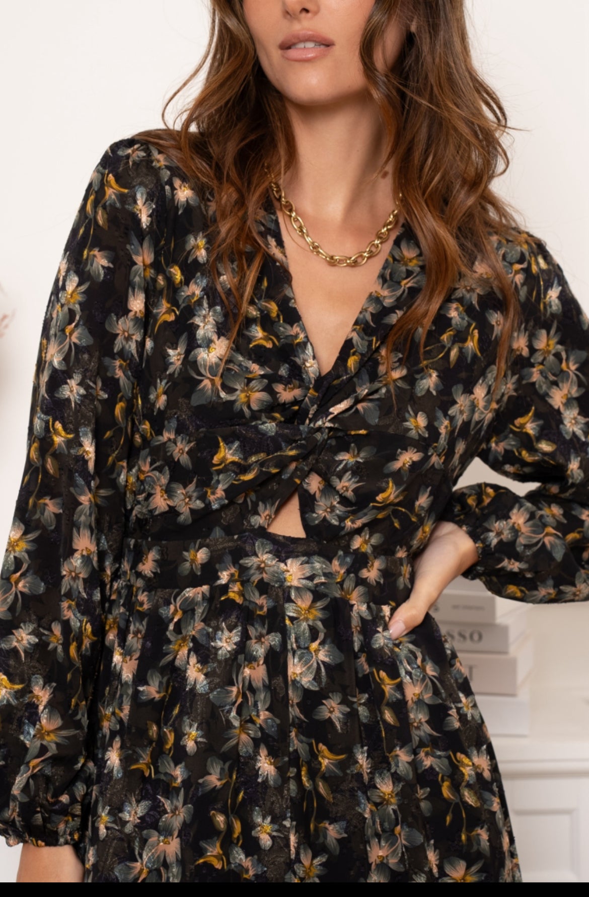 Flower cut dress