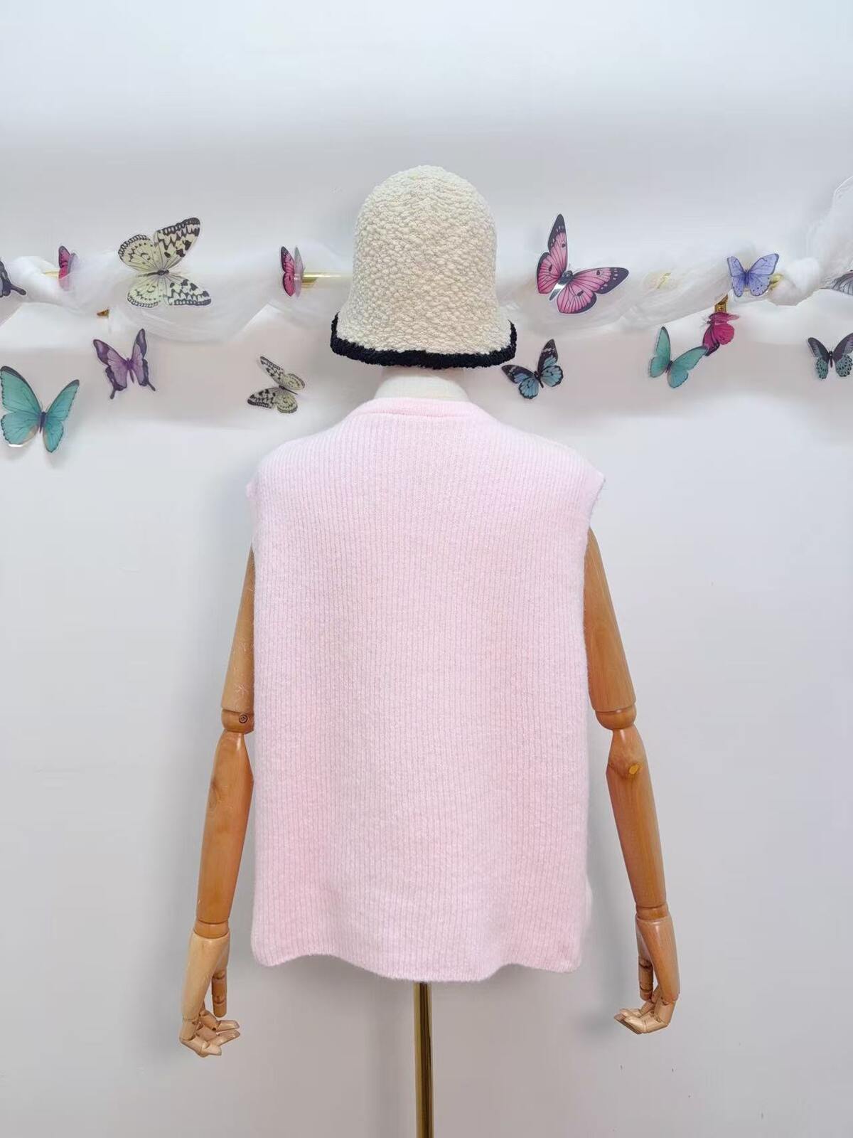 Sleeveless Soft Pink Vest
