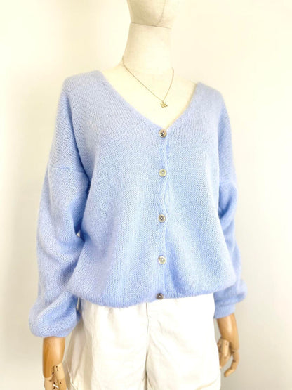 Mohair Baby Blue Cardi