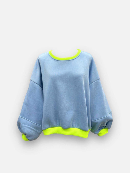 Neon touch sweater Yellow/blue