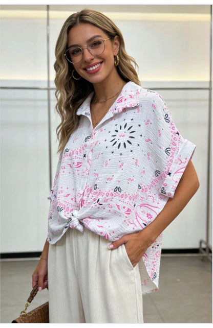 White Paisley Shirt