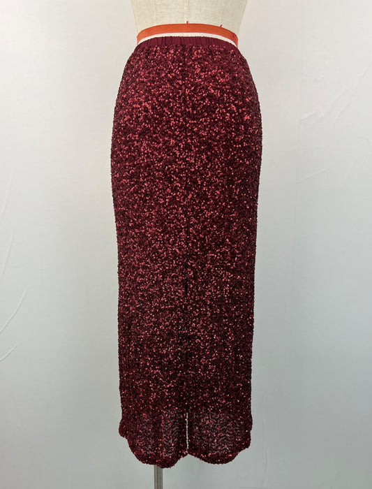 Red Sequined Skirt