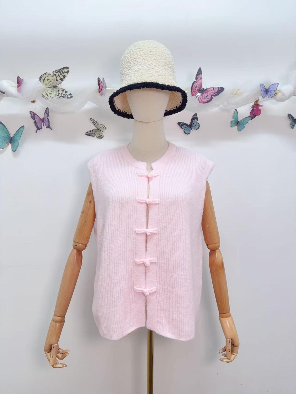 Sleeveless Soft Pink Vest