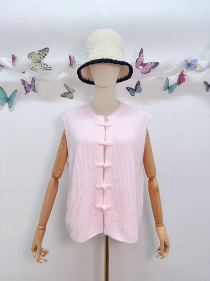 Sleeveless Soft Pink Vest