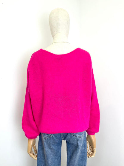 Mohair Fuschia Cardi
