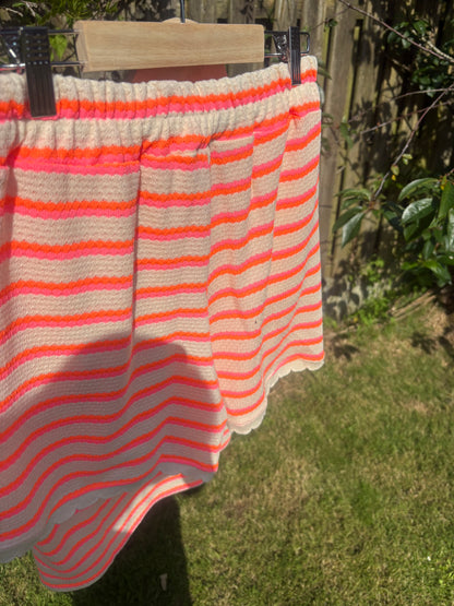 Orange scalloped knit Co-Ord
