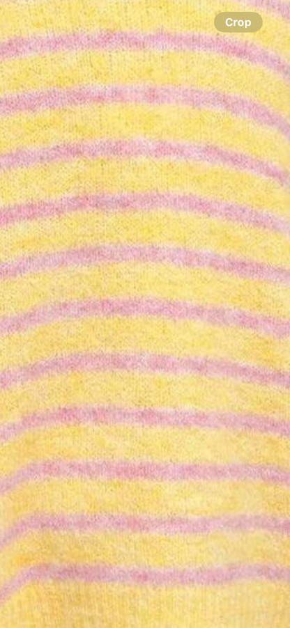 Yellow Striped Smiley Cardi