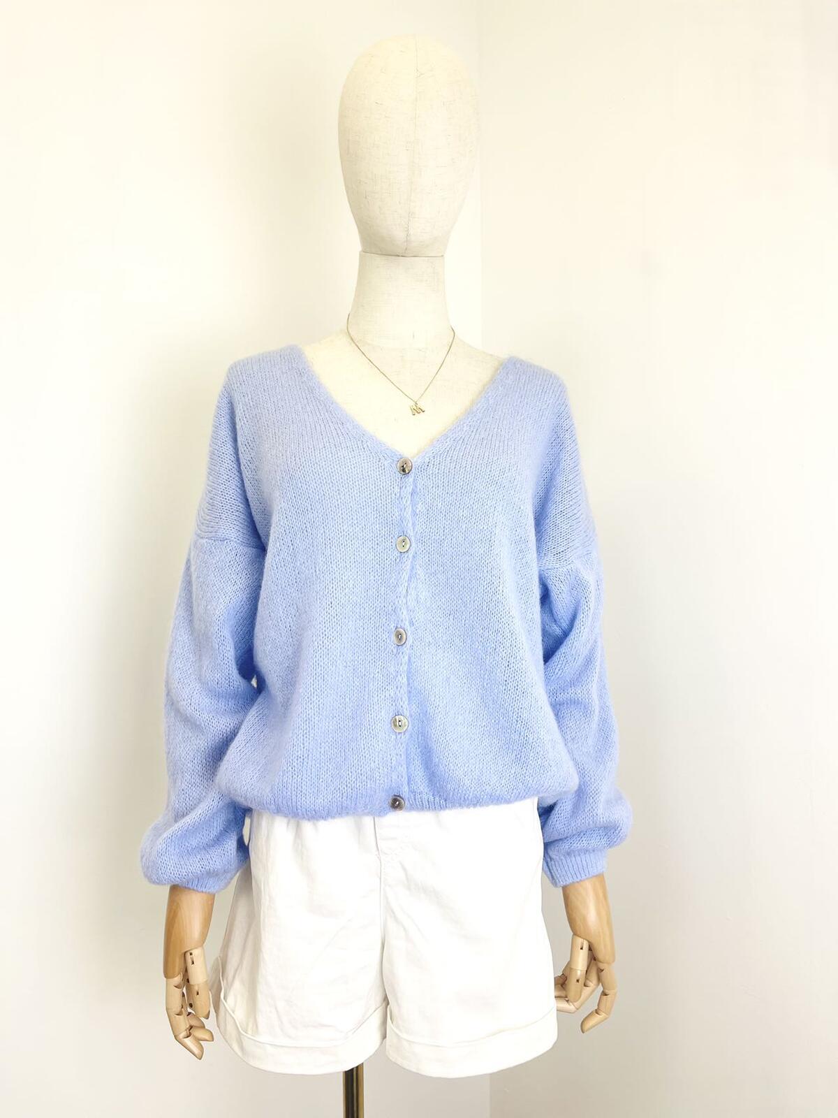 Mohair Baby Blue Cardi