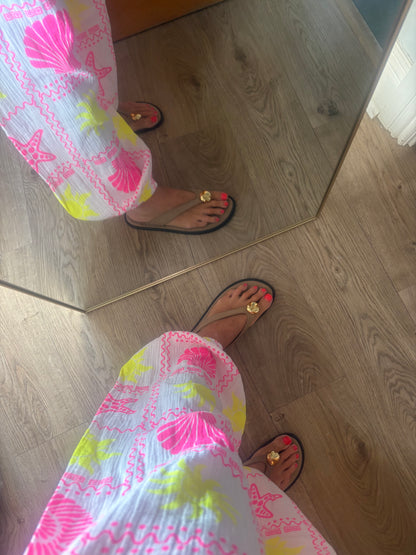 Seaside neon Print Trousers
