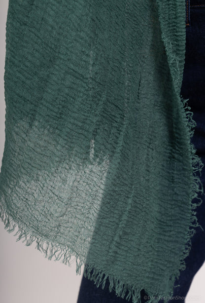 Dark Green Light Scarf