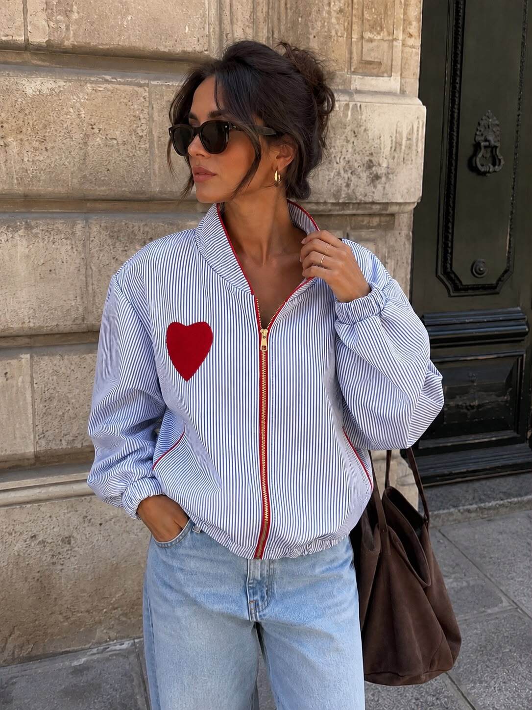 Heart Bomber Blue