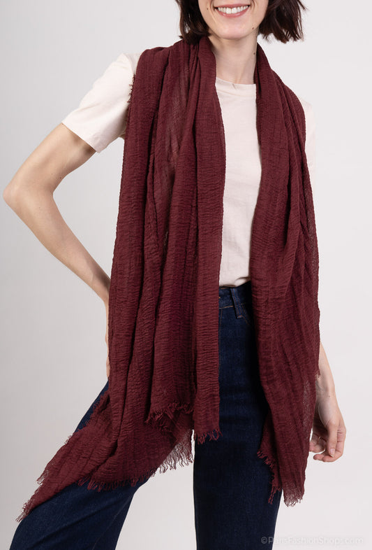 Burgundy Light Scarf