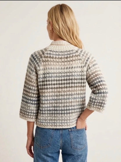 Grey/beige sweater high neck