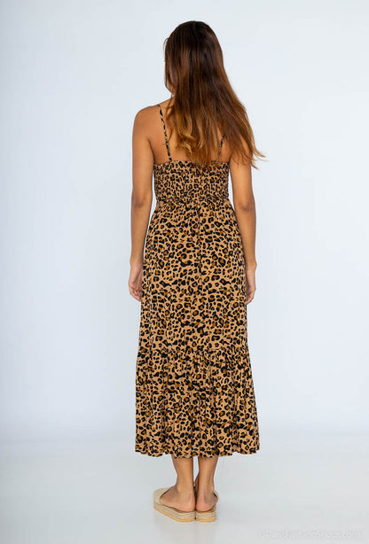 String Leopard Dress