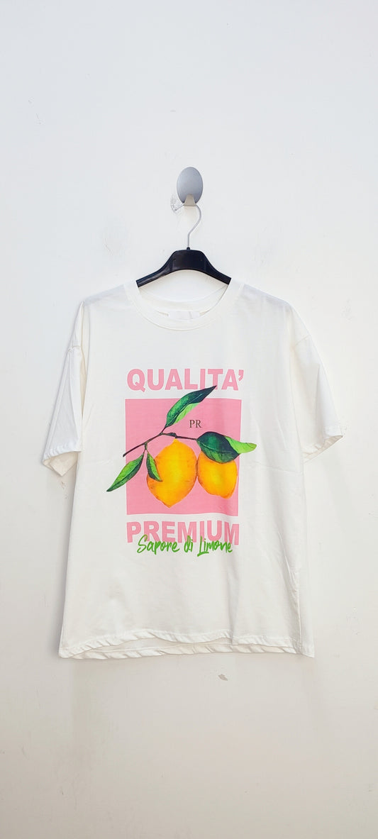 Lemon Print T Shirt