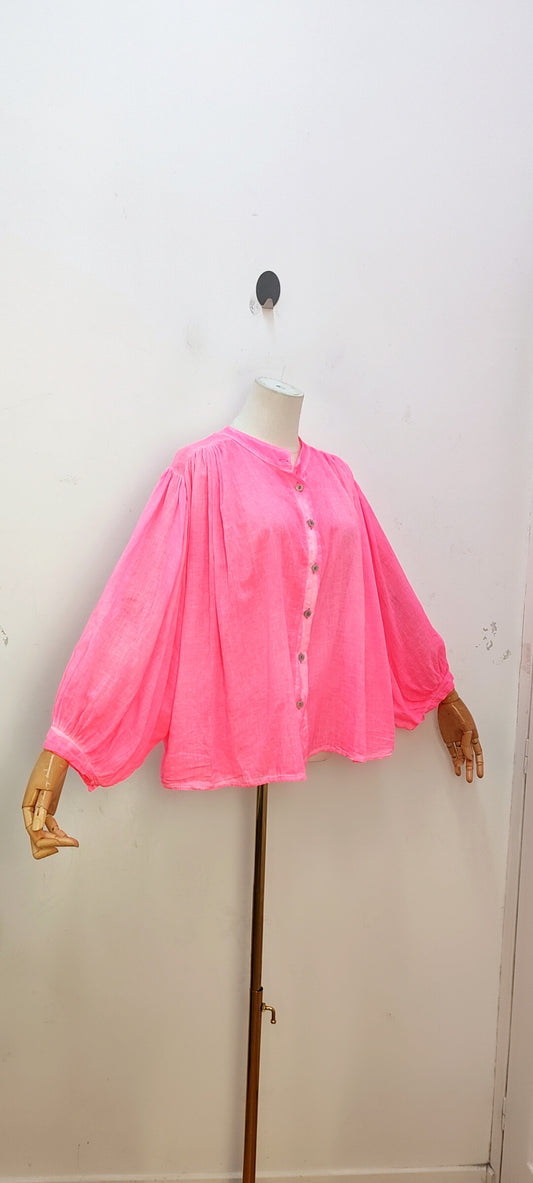 Neon loose fitting shirt cotton 