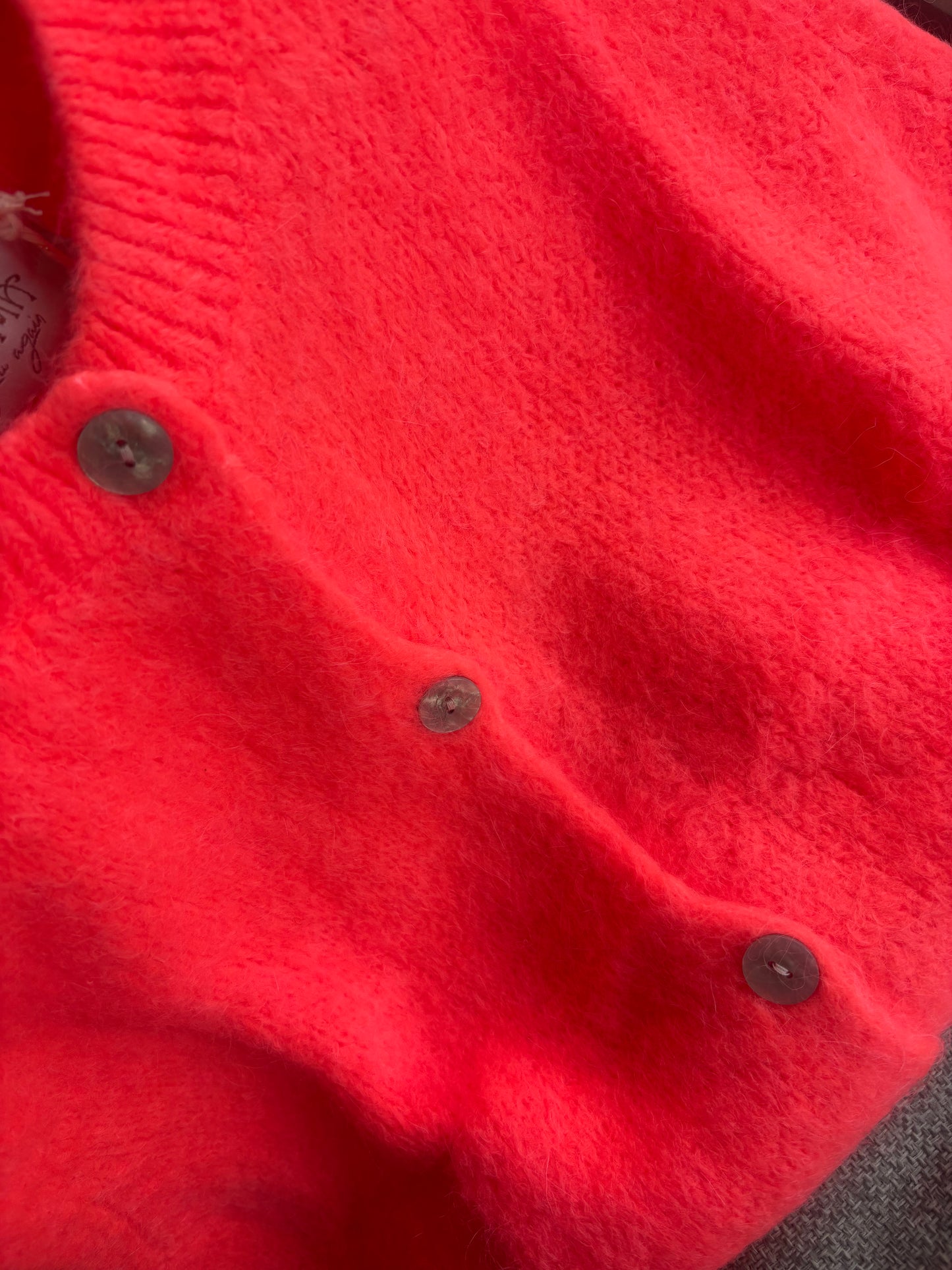 Knit vest Mohair mix Orange