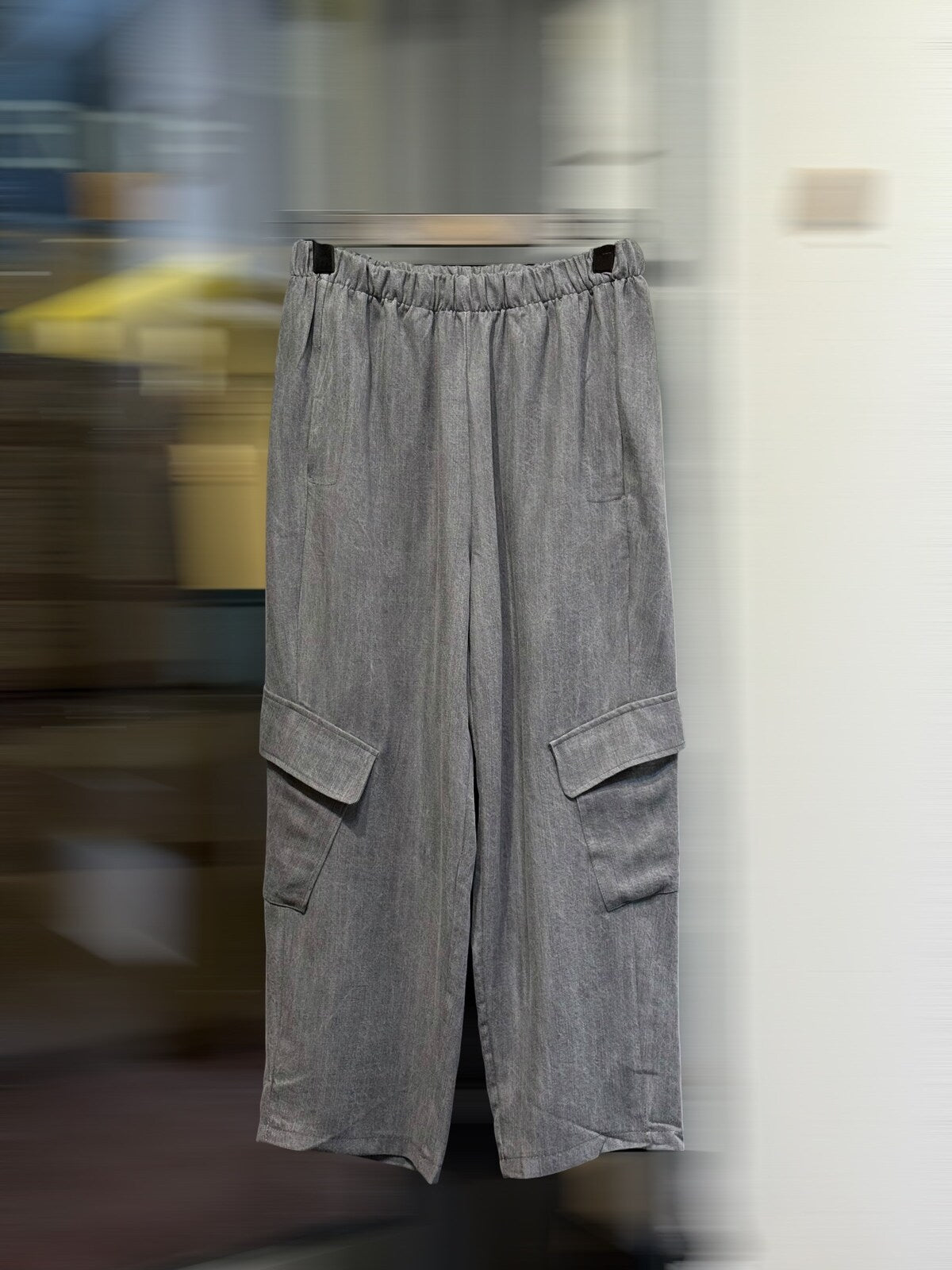 Slate grey cargo trousers