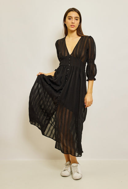 Black Mesh Dress