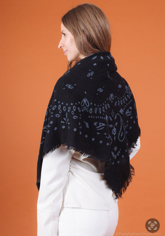 Black med paisley scarf