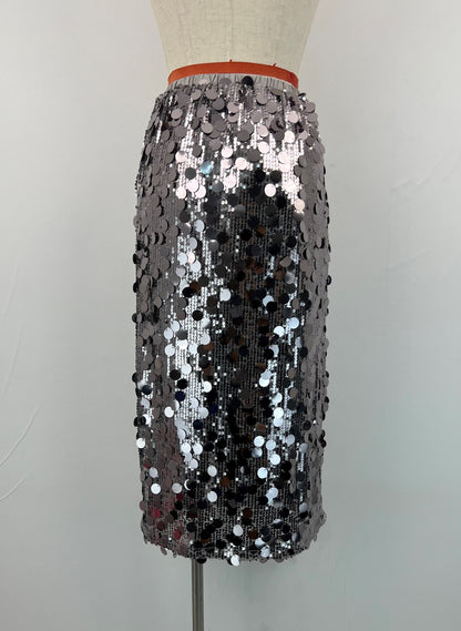 Silver Disco Skirt