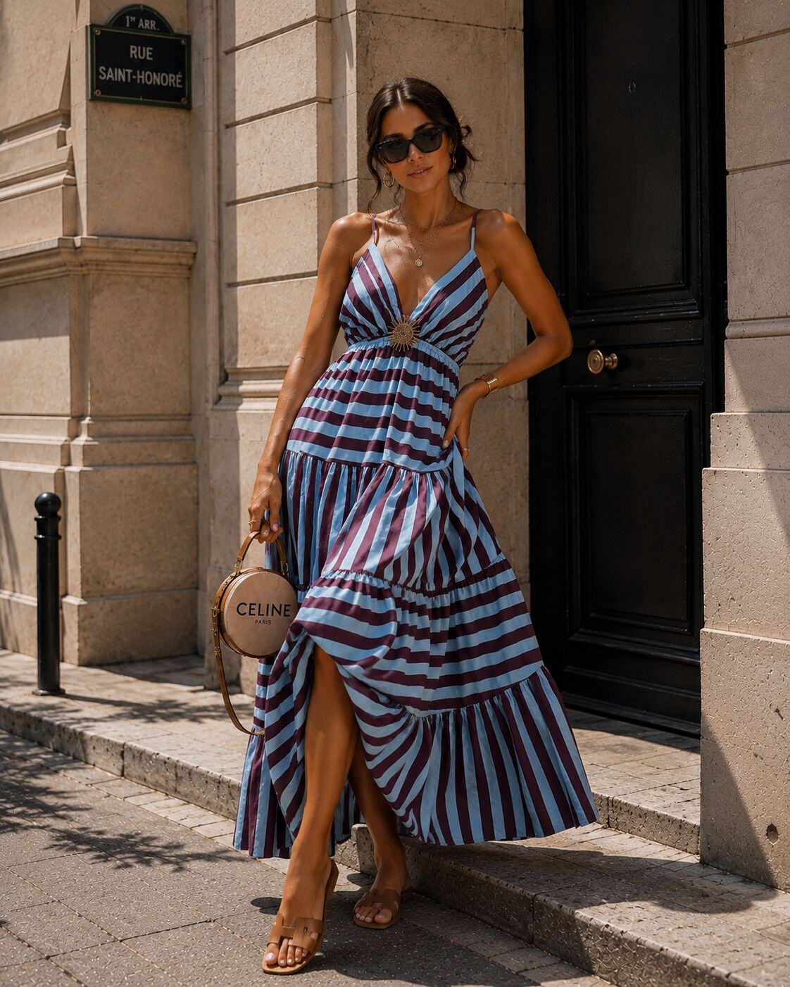 Plum Striped Maxi