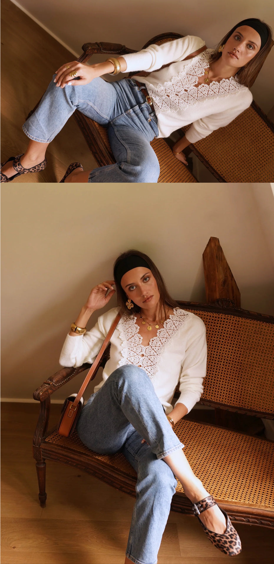 White Lace Sweater