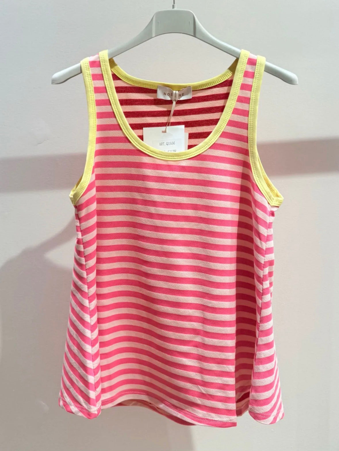 Stripe pink cotton vest